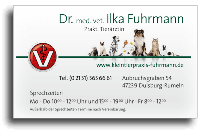Visitenkarte der Praxis